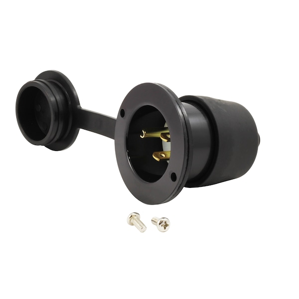 Straight Blade Plug, 5-15P, 15 A, 125V AC, 2 Pole, 3 Wire, Grounded